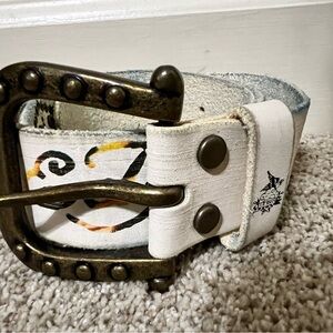 Ed Hardy Vintage Love Belt-Genuine Leather-40 Inches Long